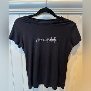 PEACE LOVE WORLD Ladies Woman’s Size Extra Small Black Short Sleeve Tee …